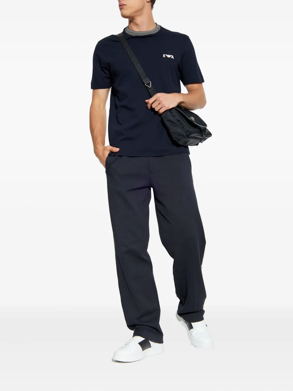 Emporio Armani logo ribbed-collar T-shirt | T-Shirts | Image 2