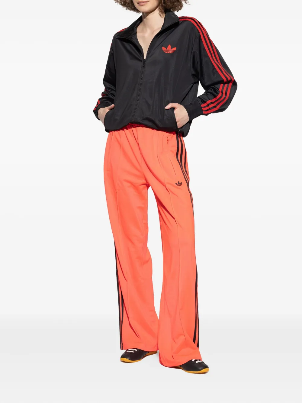 adidas Adicolor Classic Firebird three-stripe track jacket Zwart