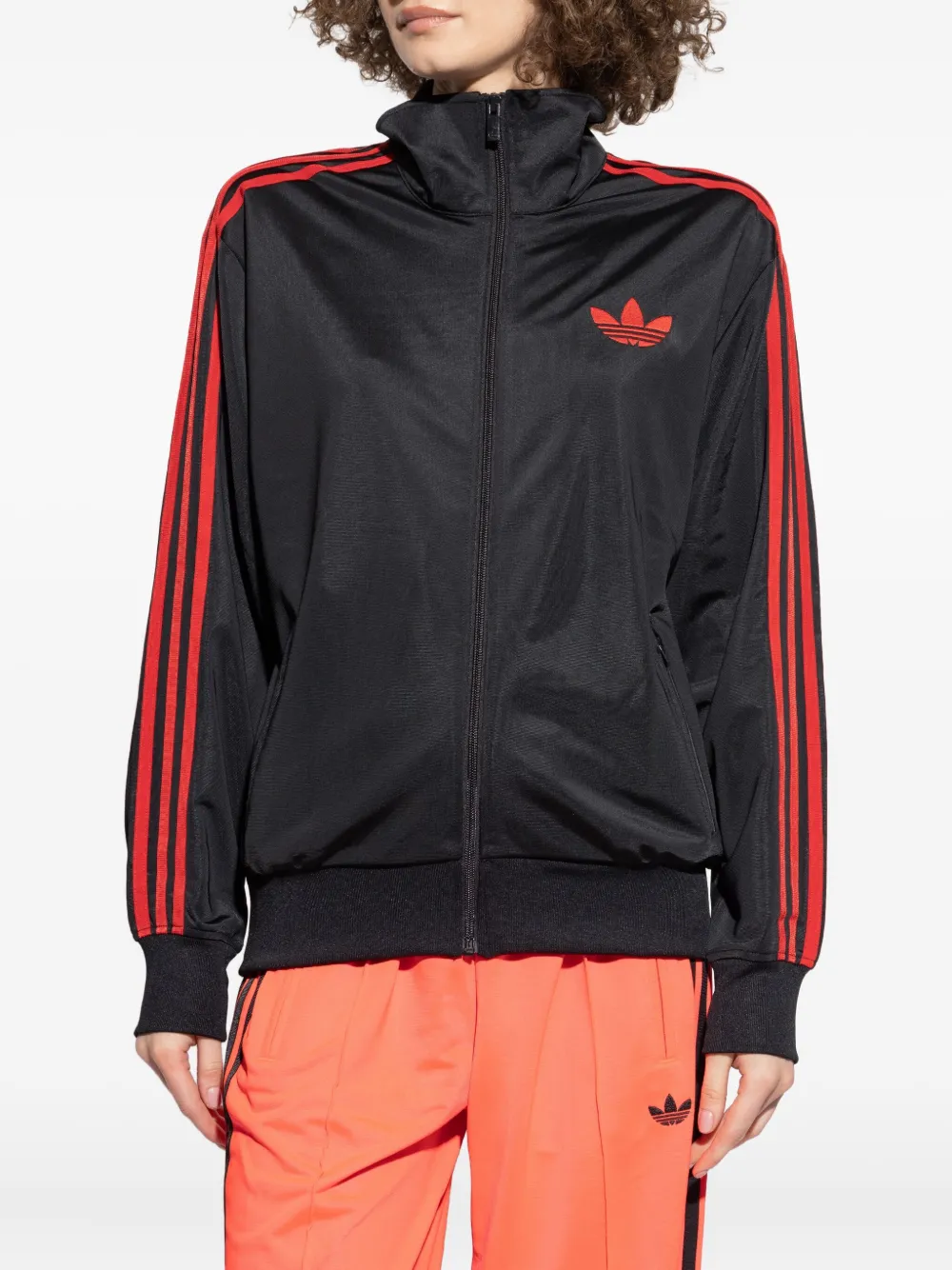 adidas Adicolor Classic Firebird three-stripe track jacket Zwart