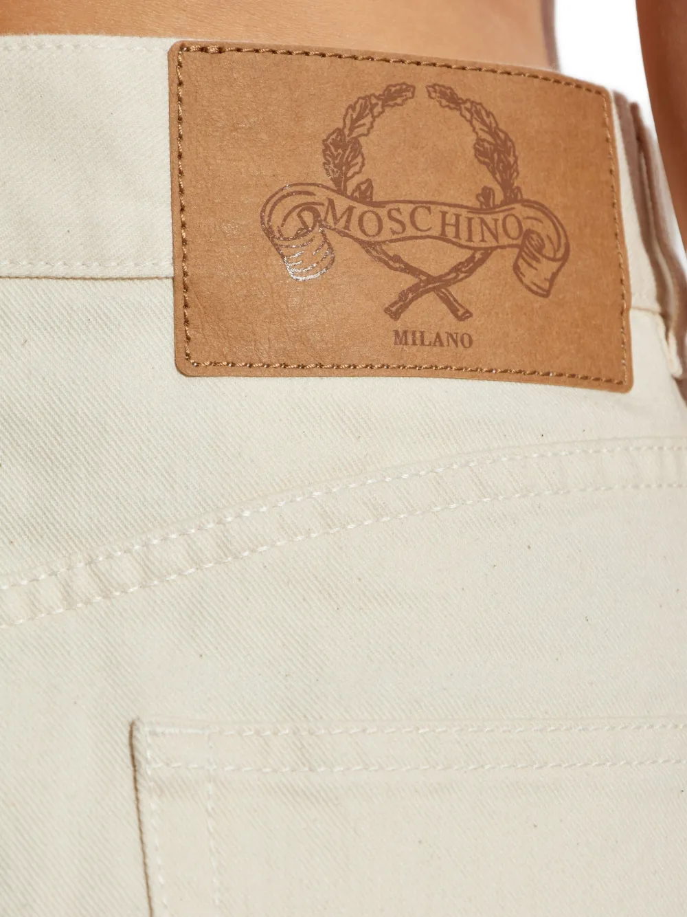 Moschino button-fastening denim skirt Beige