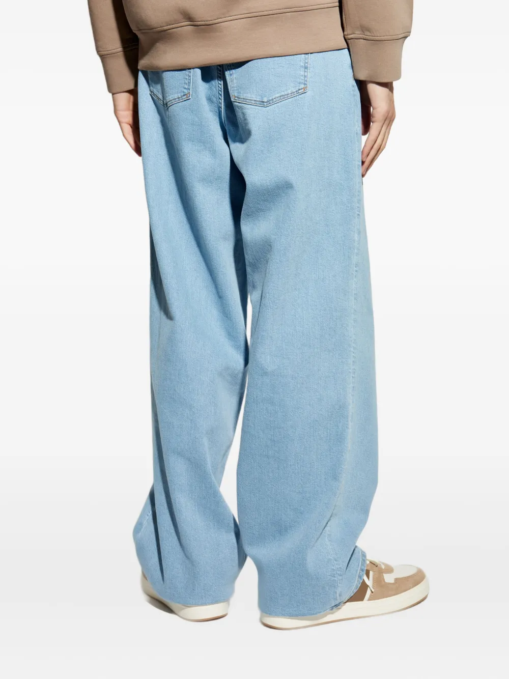 Giorgio Armani Jeans met wijde pijpen Blauw