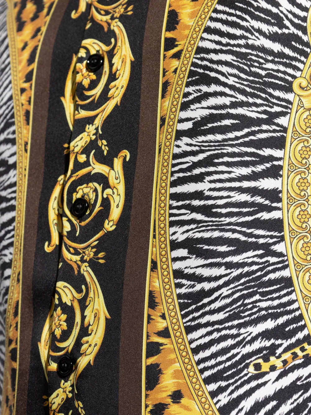 Versace Tiger overhemd met luipaardprint Geel