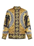 Versace tiger leopard baroque-print shirt - Yellow