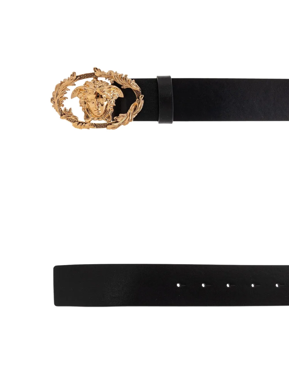 Versace Medusa Head leren riem Zwart