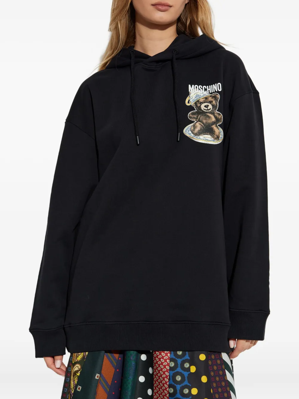 Moschino Teddy-Bear hoodie Zwart