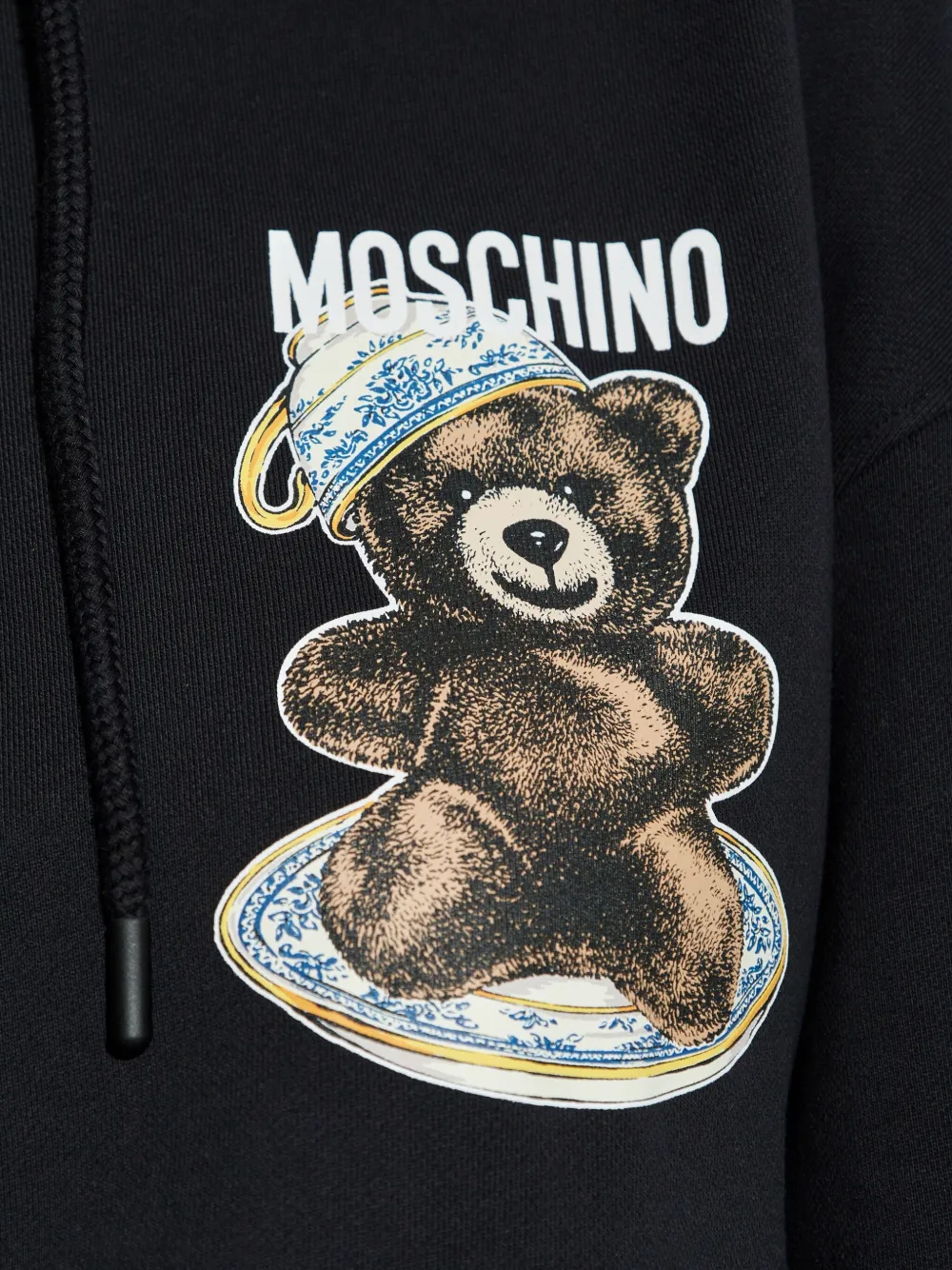 Moschino Teddy-Bear hoodie Zwart