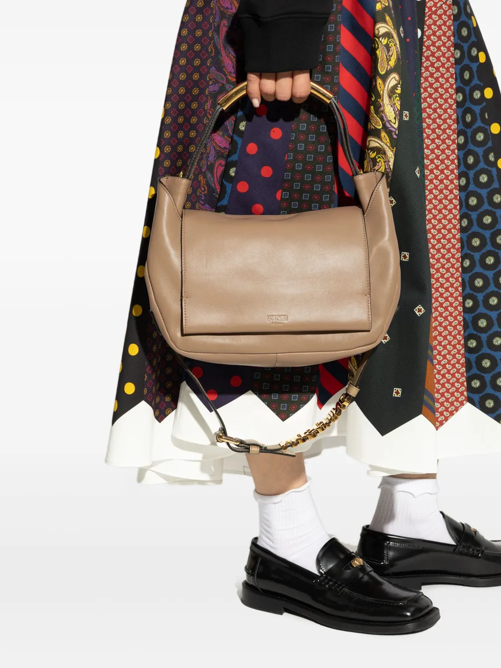 Moschino Crossbodytas met handvat - Bruin