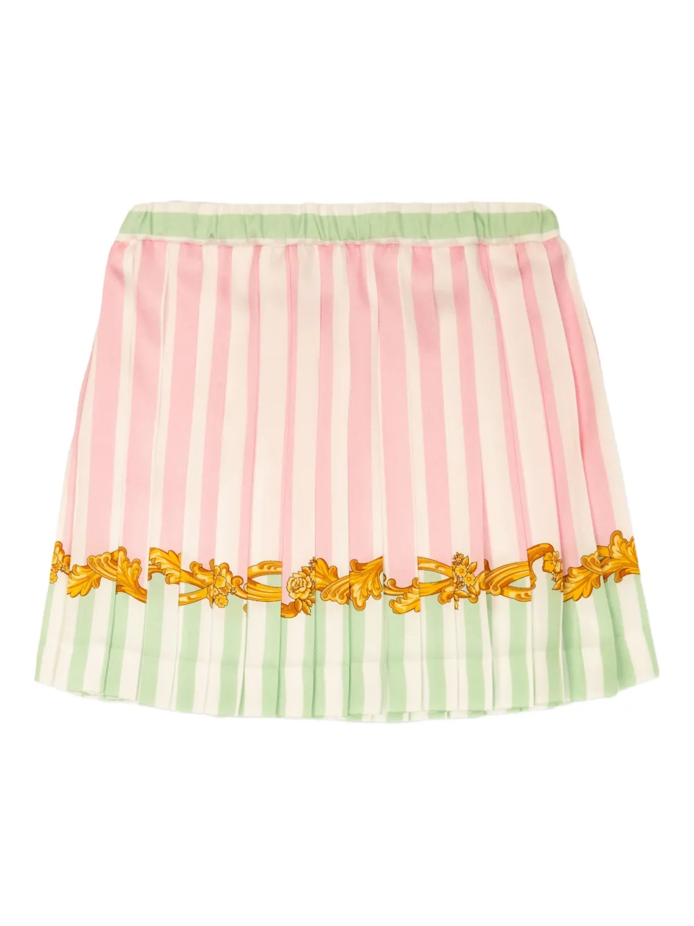 Versace Kids Gestreepte plooirok Roze