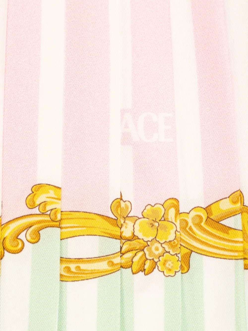 Versace Kids Gestreepte plooirok Roze