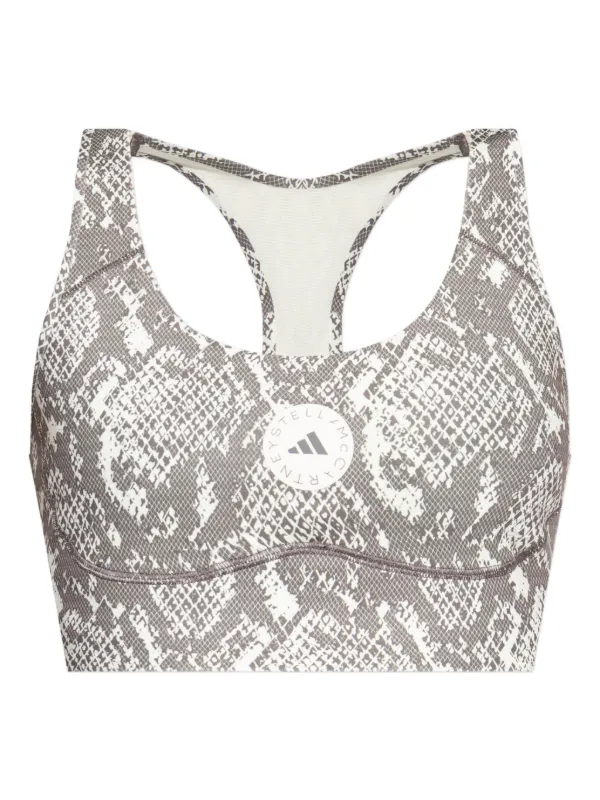 Adidas By Stella McCartney スネークプリント スポーツブラ | グレー