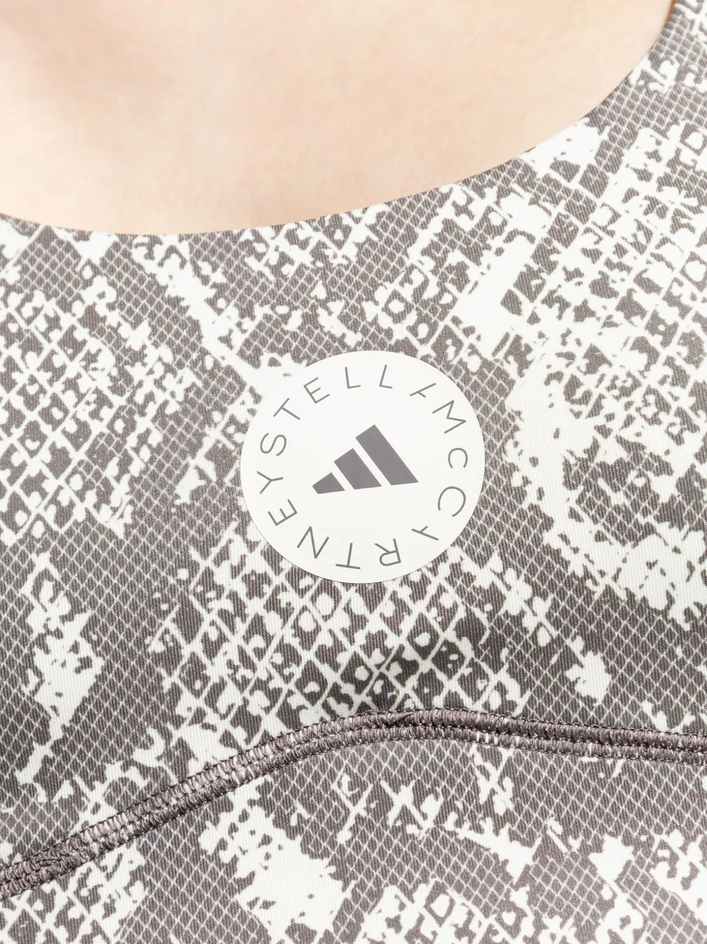 adidas by Stella McCartney racer-back snake-print sports bra Grijs
