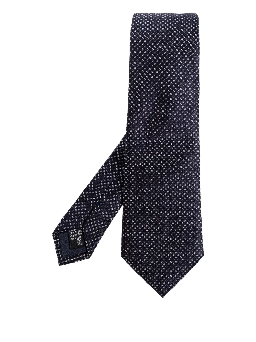 Giorgio Armani geometric-pattern silk tie Blauw
