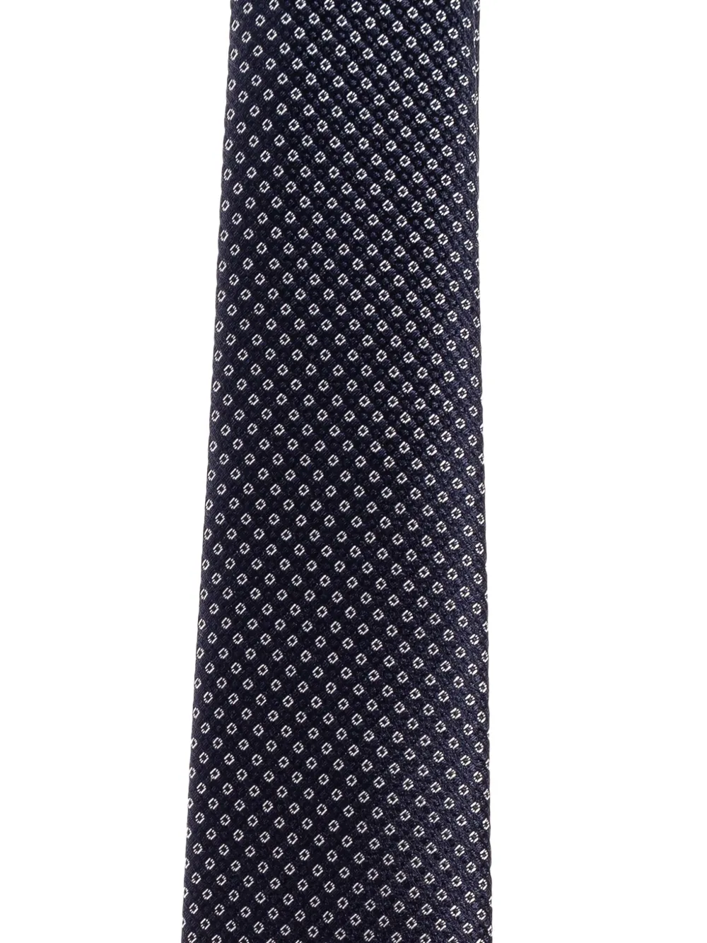 Giorgio Armani geometric-pattern silk tie Blauw