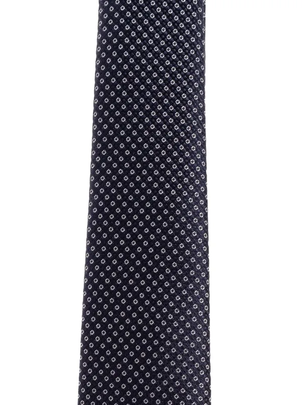 Giorgio Armani ジオメトリックパターン シルクネクタイ