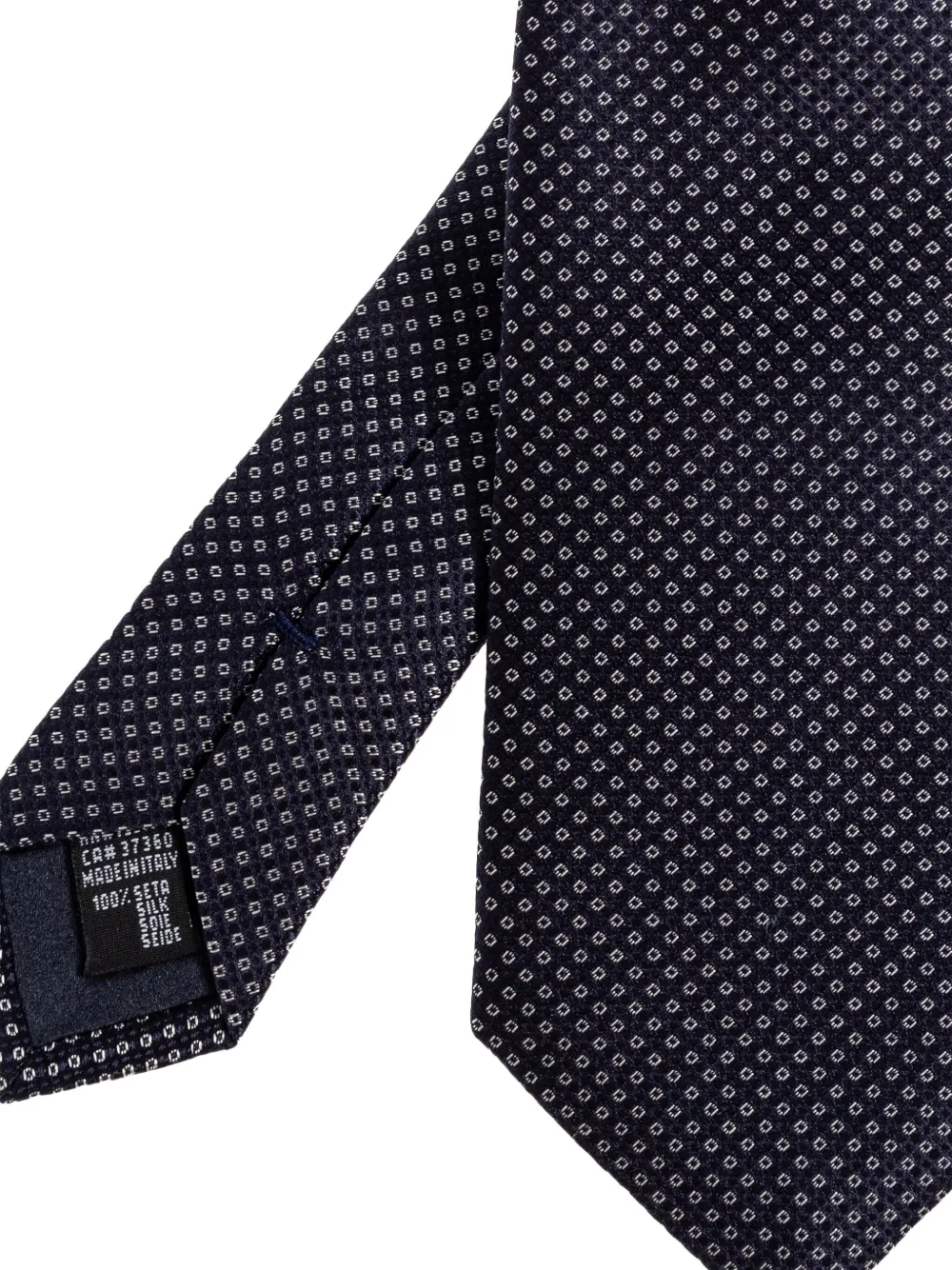Giorgio Armani geometric-pattern silk tie Blauw