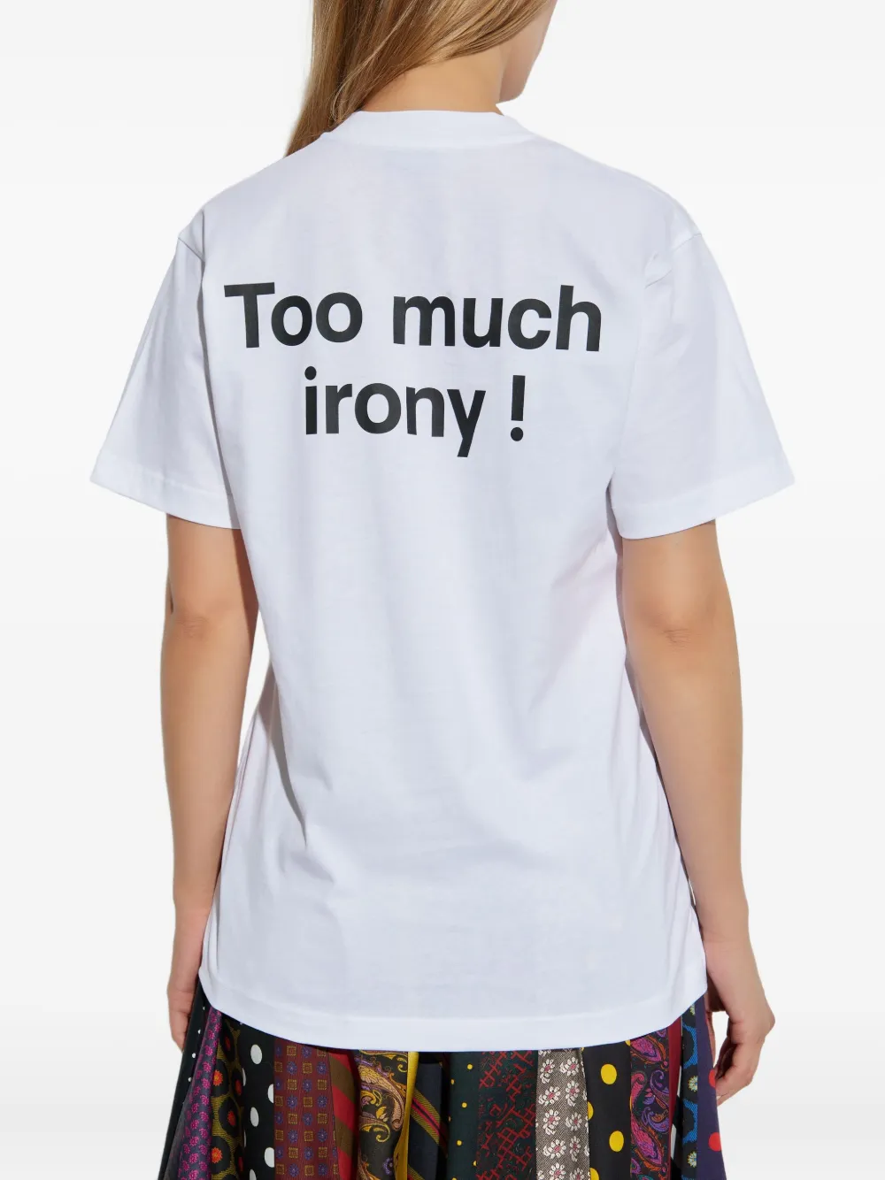 Moschino stain-effect cotton T-shirt Wit
