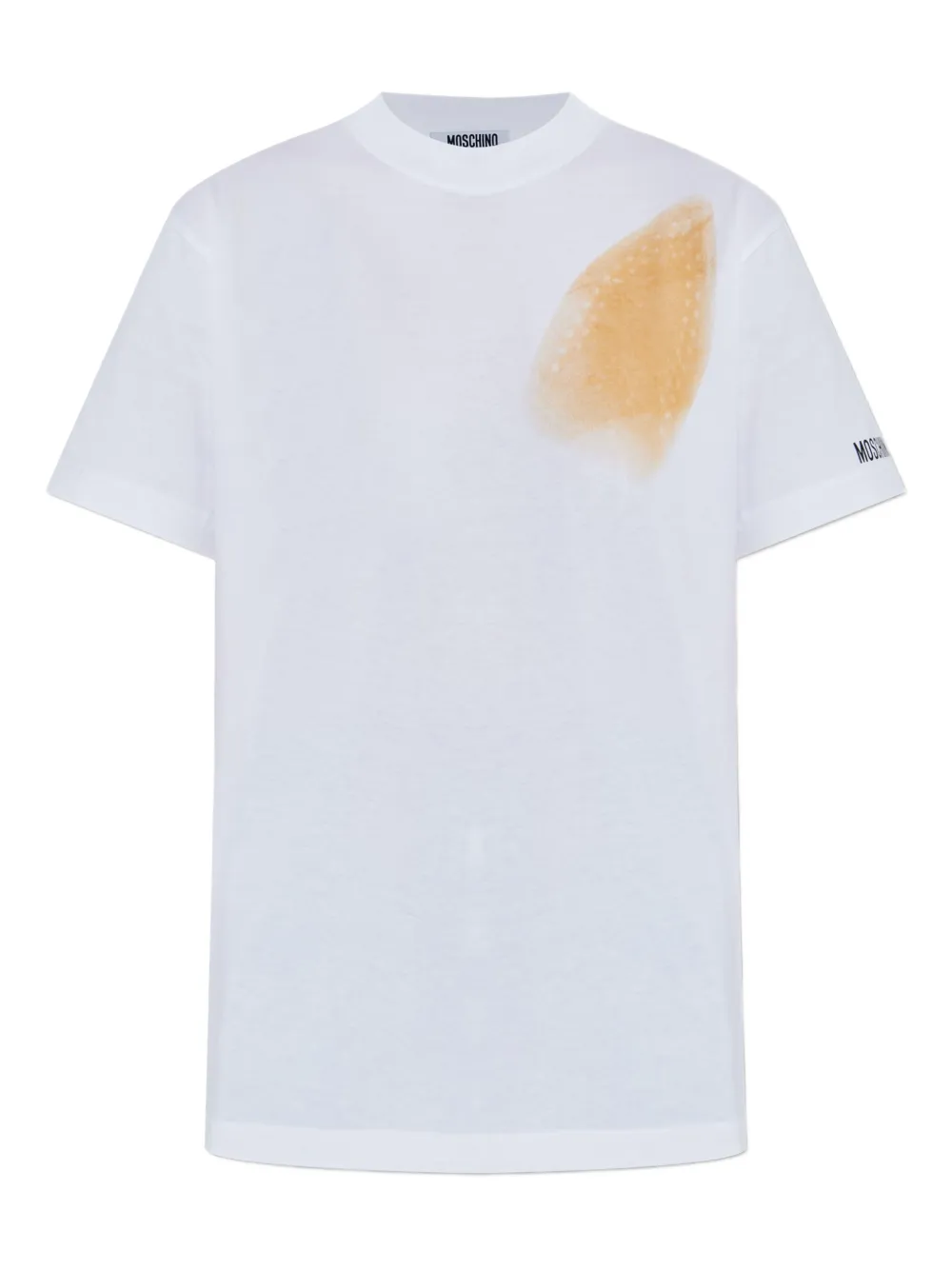 Moschino stain-effect cotton T-shirt Wit