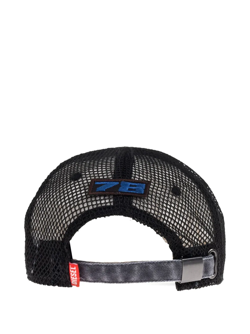Diesel Pet met logopatch en mesh rug - Blauw