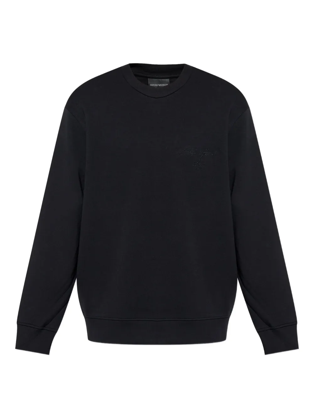 Emporio Armani Sweater met geborduurd logo Zwart