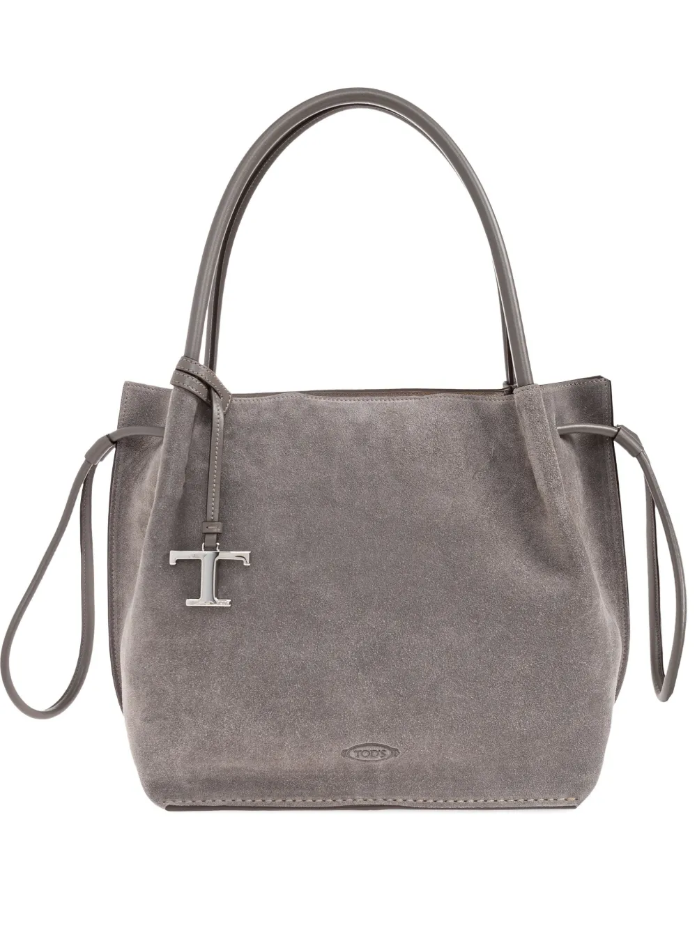 Tod's drawstring suede tote bag Grijs