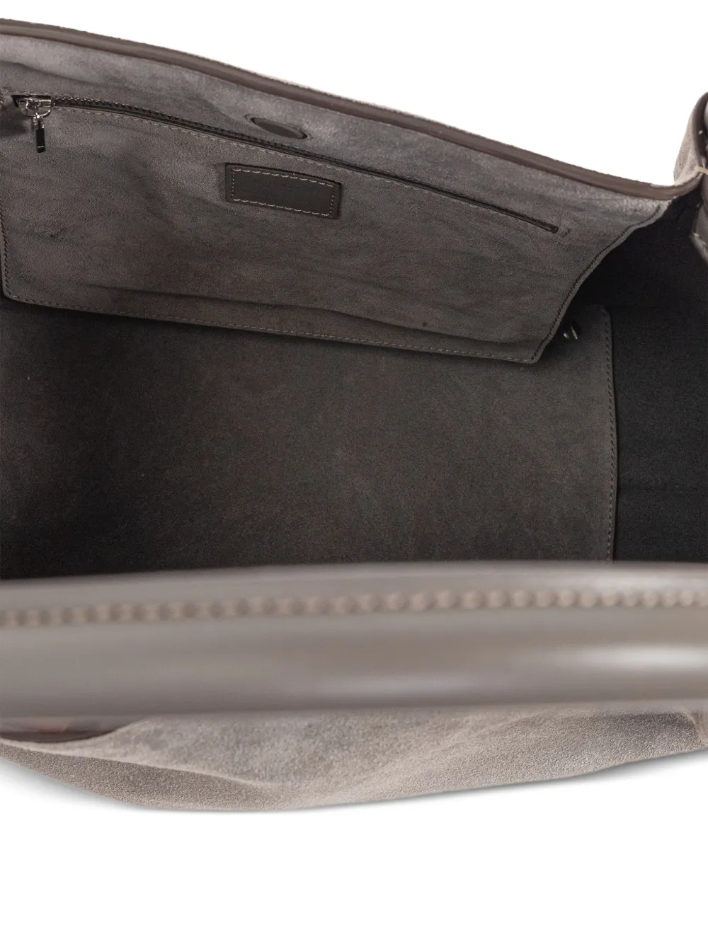 Tod's drawstring suede tote bag Grijs