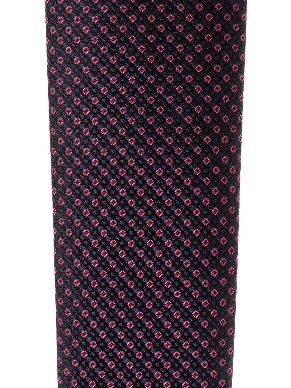 Giorgio Armani micro-pattern silk tie Zwart