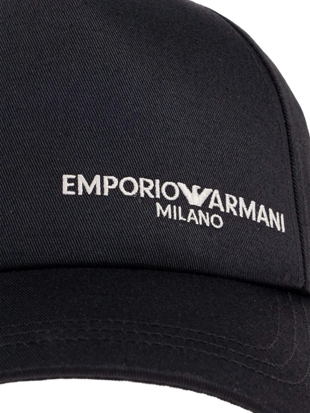 Emporio Armani logo-embroidered baseball cap hat Zwart