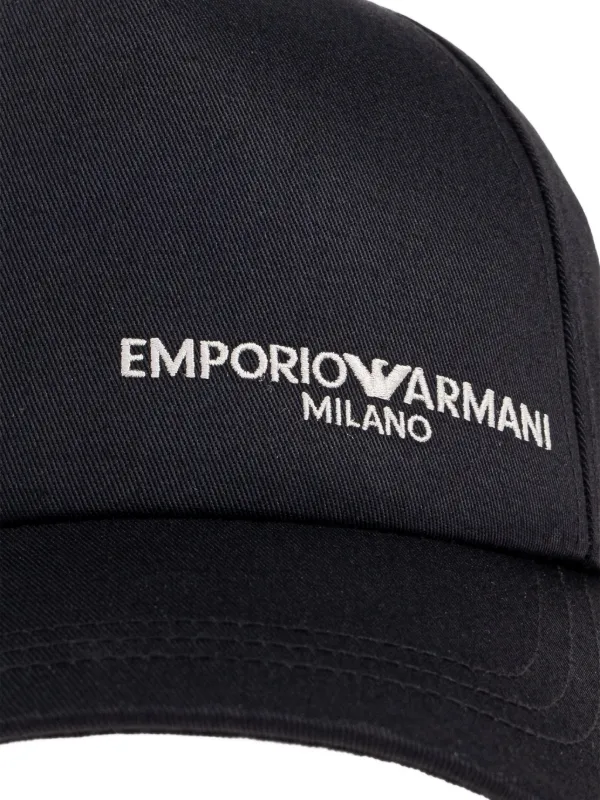 Emporio Armani logo-embroidered Baseball Cap Hat Black FARFETCH ID