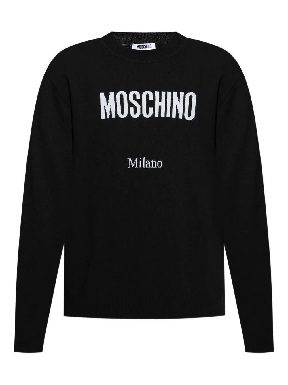 Moschino Trui met Milano-logo Zwart