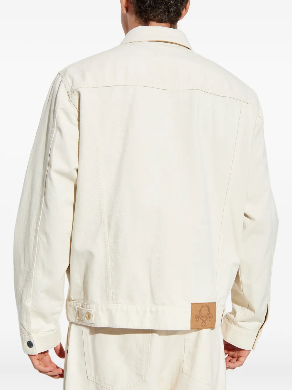 Moschino Jack met klepzak en knoopsluiting Beige