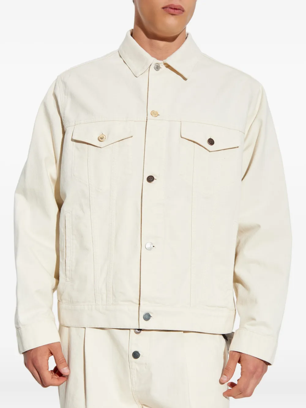 Moschino Jack met klepzak en knoopsluiting Beige