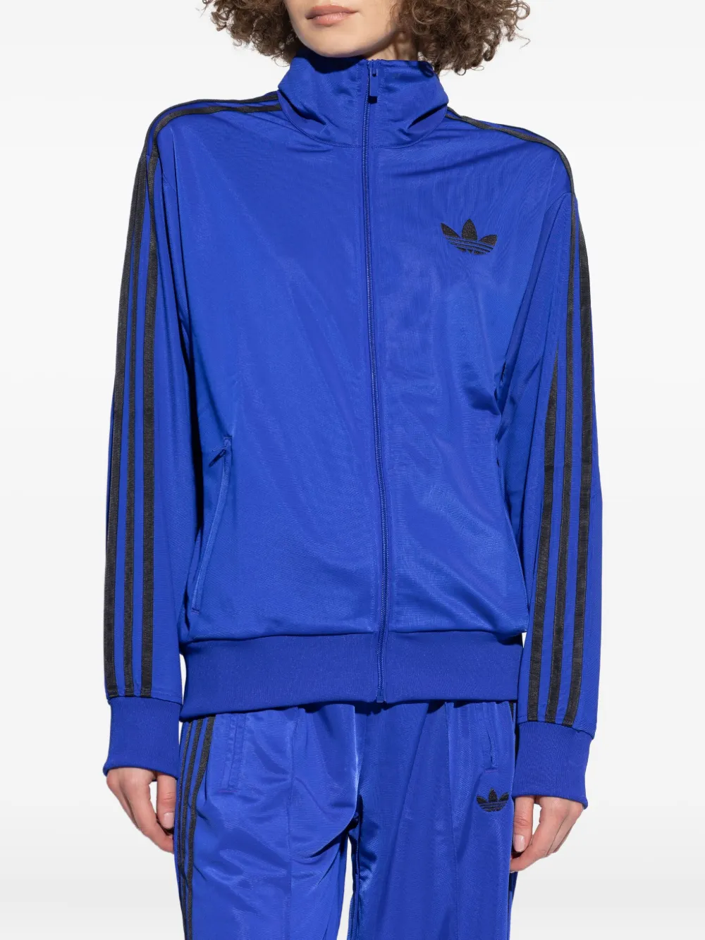 adidas Firebird three-stripe zip-up sweatshirt Blauw