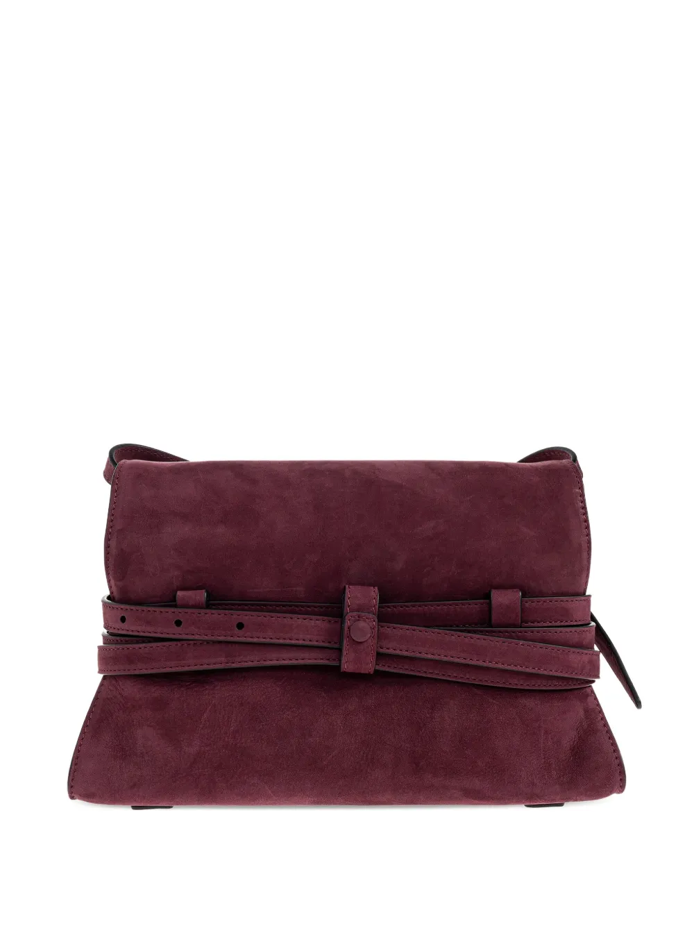 belted suede cross body bag