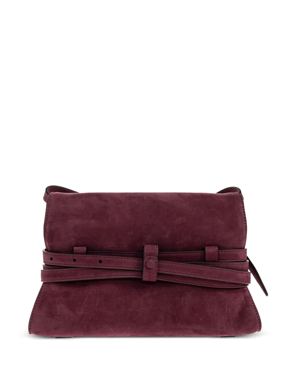 Moschino Suède crossbodytas met ceintuur Paars