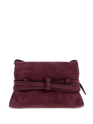 Moschino Belted Suede Cross Body Bag | Purple | FARFETCH JO