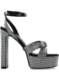 Versace 160mm crystal-embellished platform sandals - Black