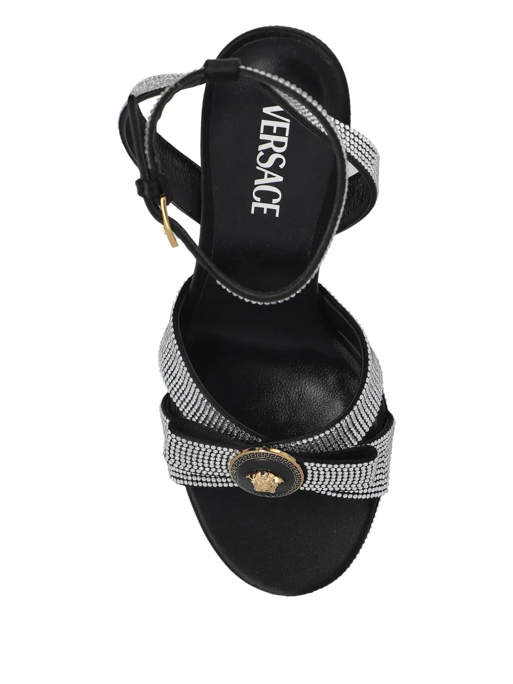 Versace 160mm crystal-embellished platform sandals Black