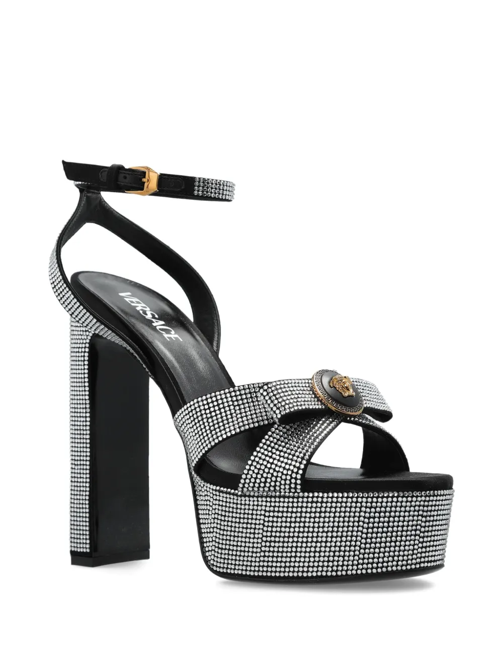 Versace 160mm crystal-embellished platform sandals Black