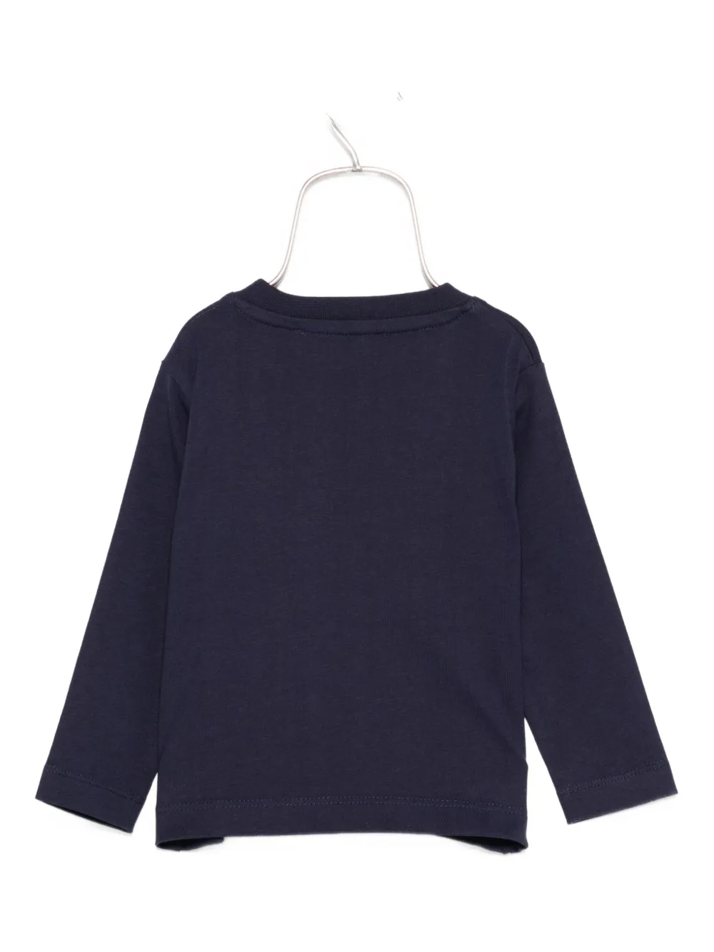 TRUSSARDI JUNIOR logo-print long-sleeved T-shirt Blauw