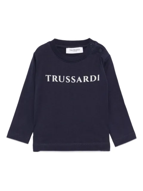 TRUSSARDI JUNIOR logo-print long-sleeved T-shirt