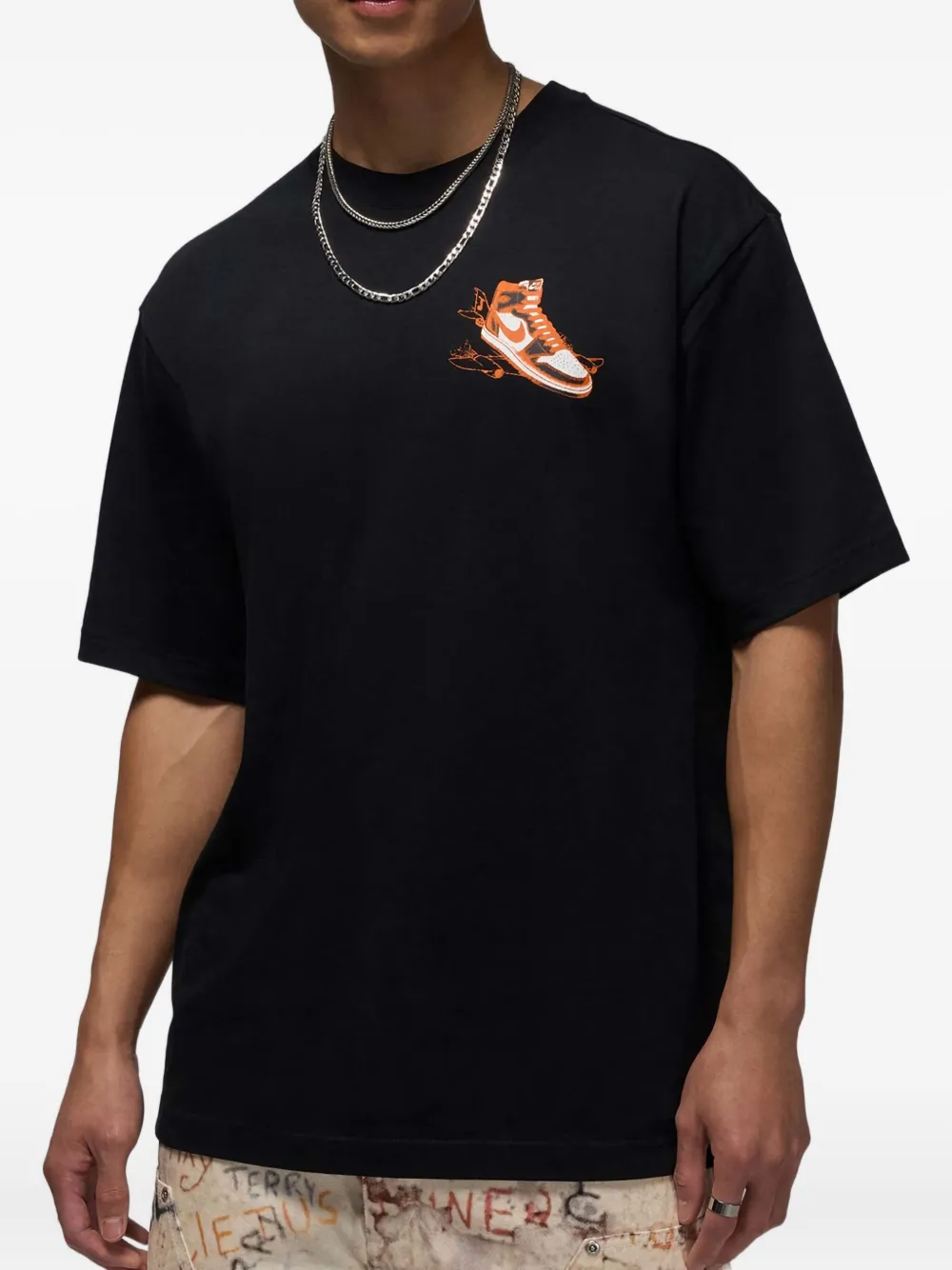 Nike Jordan AJ1 T-shirt met grafische print - Zwart