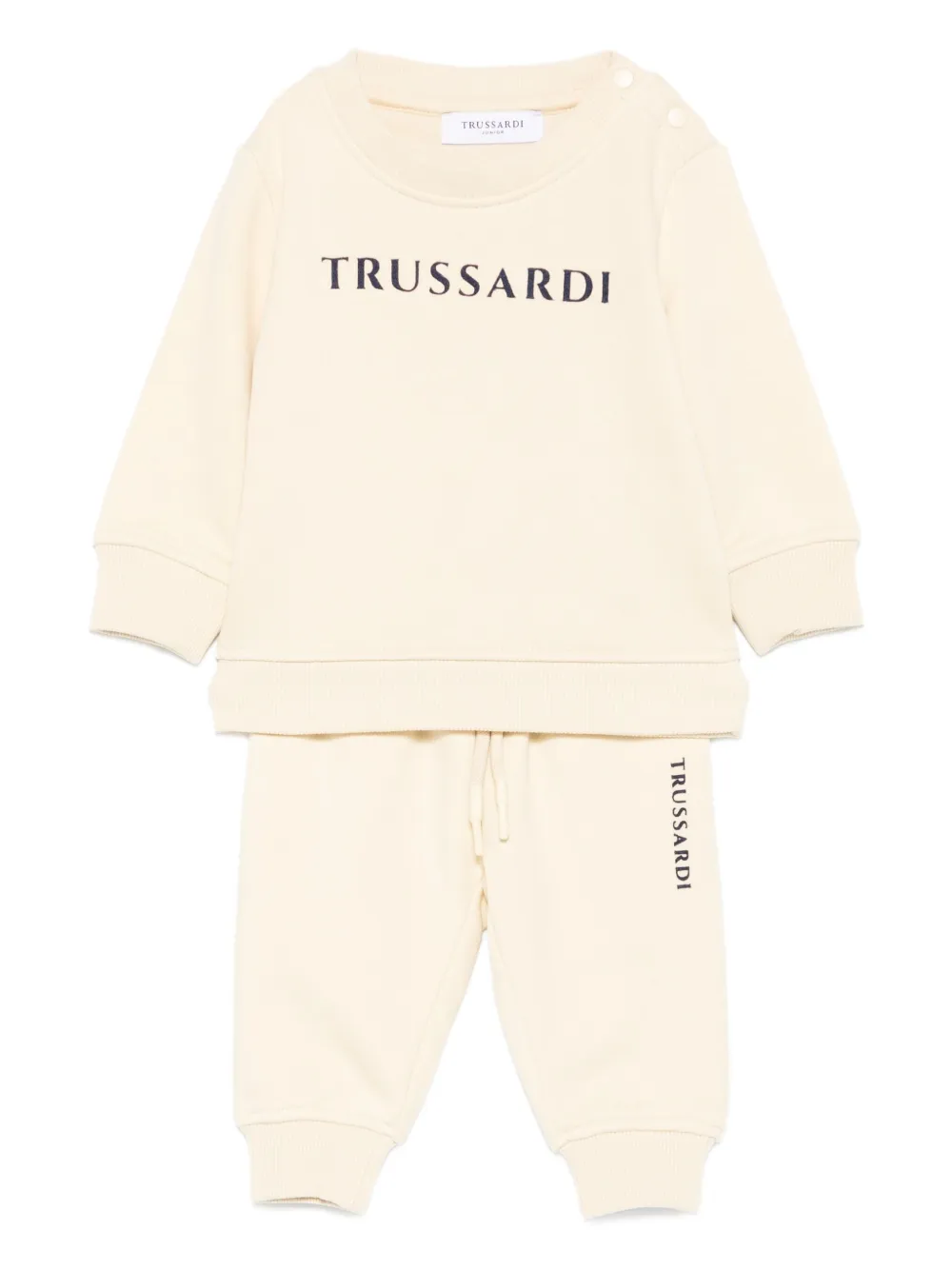TRUSSARDI JUNIOR logo-embroidered tracksuit Beige