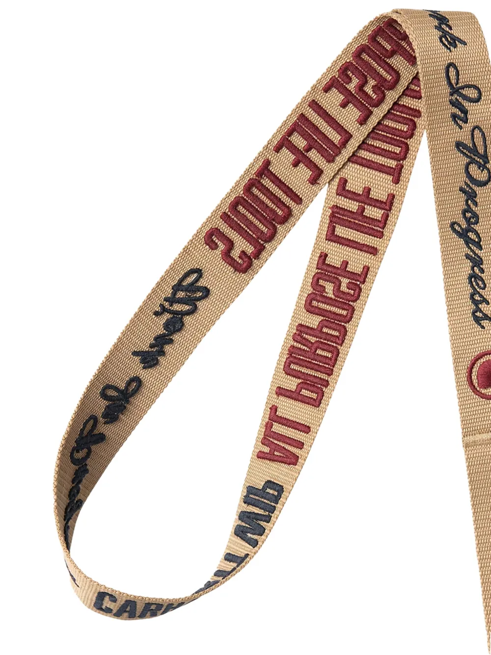 Carhartt WIP Sleutelhanger met geborduurd logo Beige