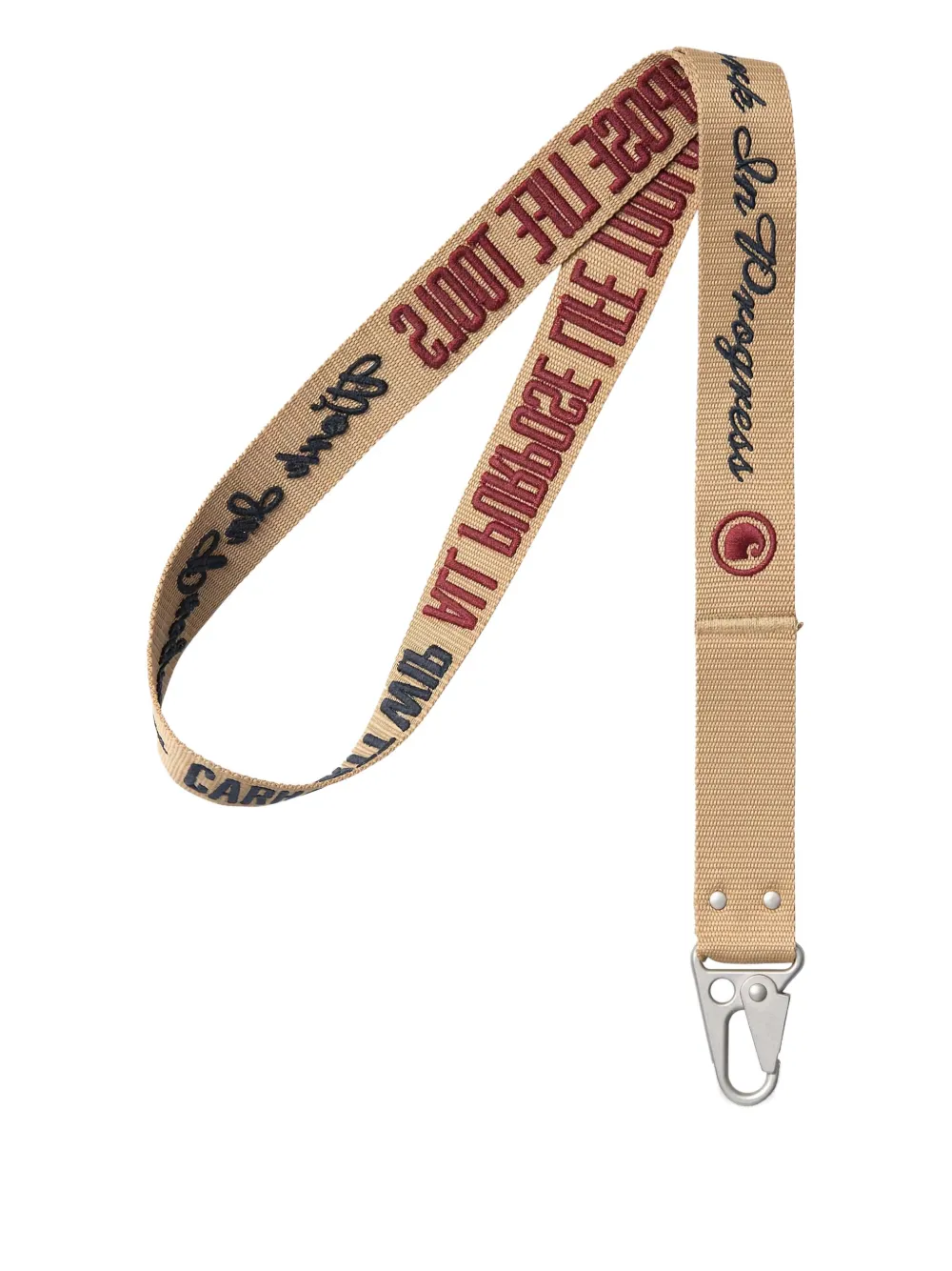 Carhartt WIP Sleutelhanger met geborduurd logo Beige