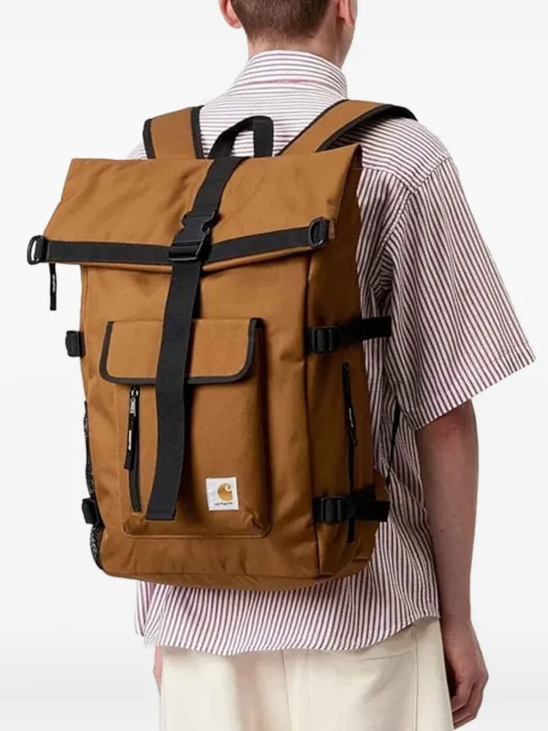 Carhartt WIP Philis roll-top Buckled Backpack | Brown | FARFETCH