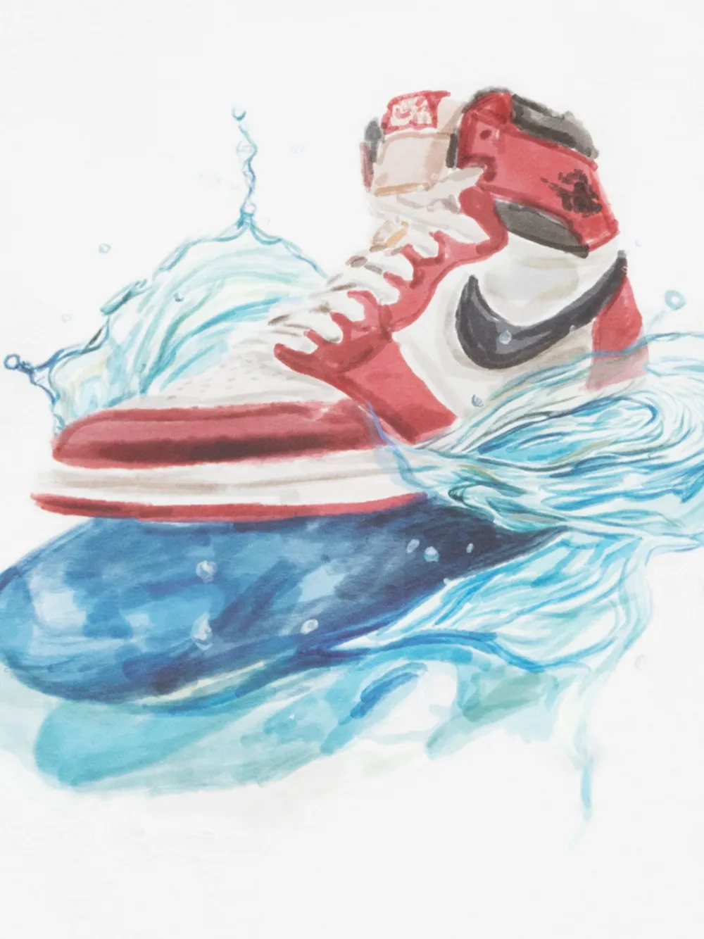 Jordan Kids Grafisch T-shirt met waterspatten Wit