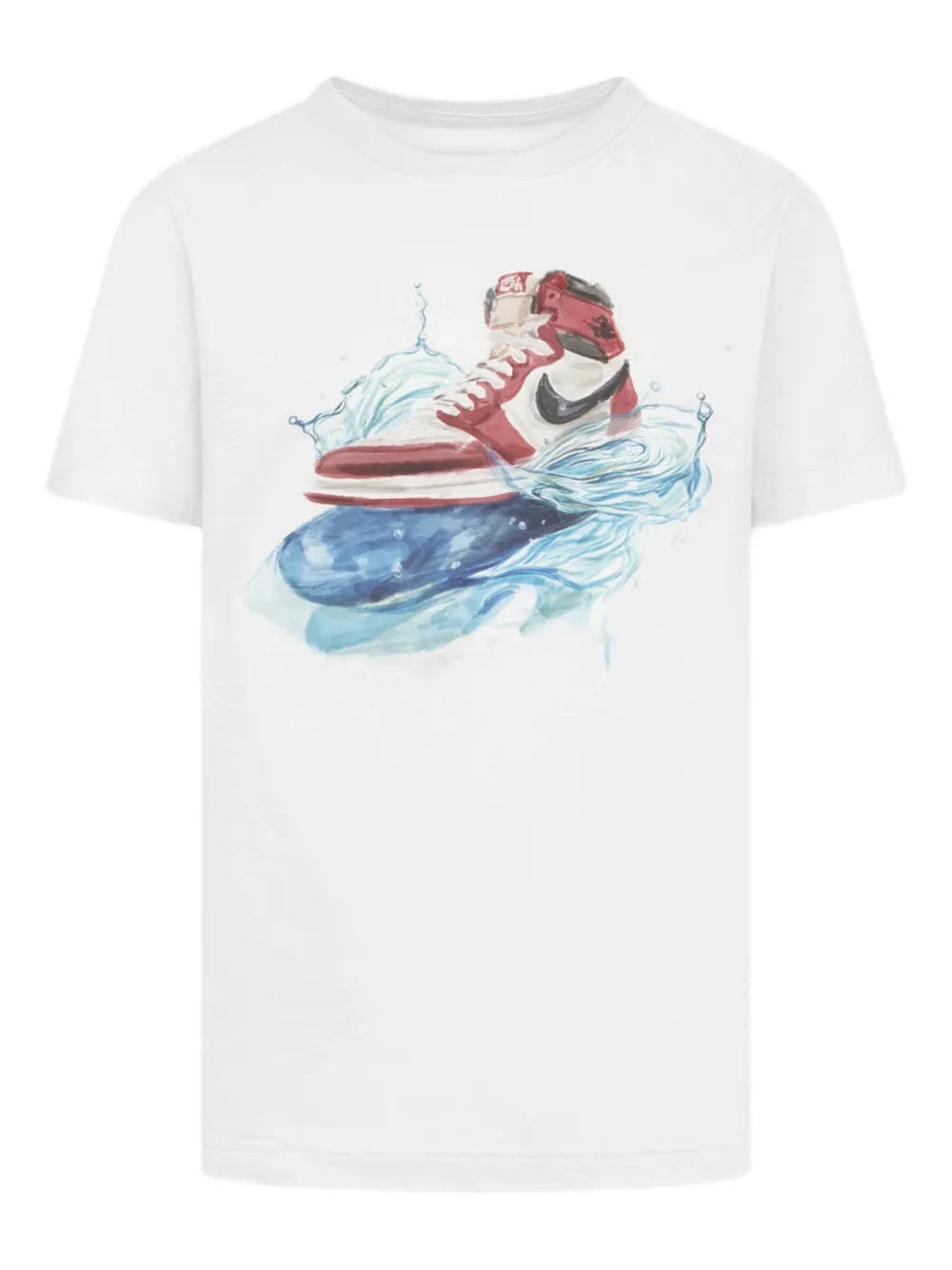 Jordan Kids Grafisch T-shirt met waterspatten Wit