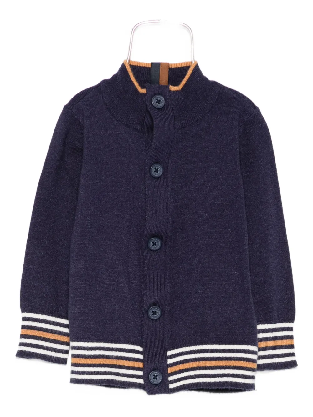 TRUSSARDI JUNIOR striped-cuff cardigan Blauw