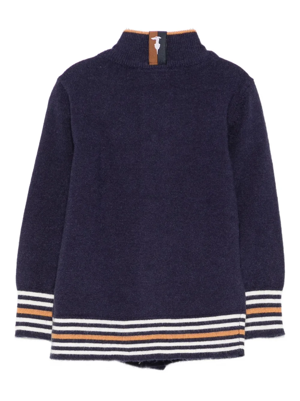 TRUSSARDI JUNIOR striped-cuff cardigan Blauw