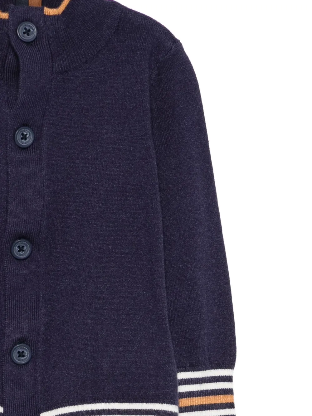 TRUSSARDI JUNIOR striped-cuff cardigan Blauw